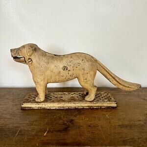 Antique 1930s Cast Iron “Rover the Nutcracker” Dog Figurine | Cast Iron Doorstop